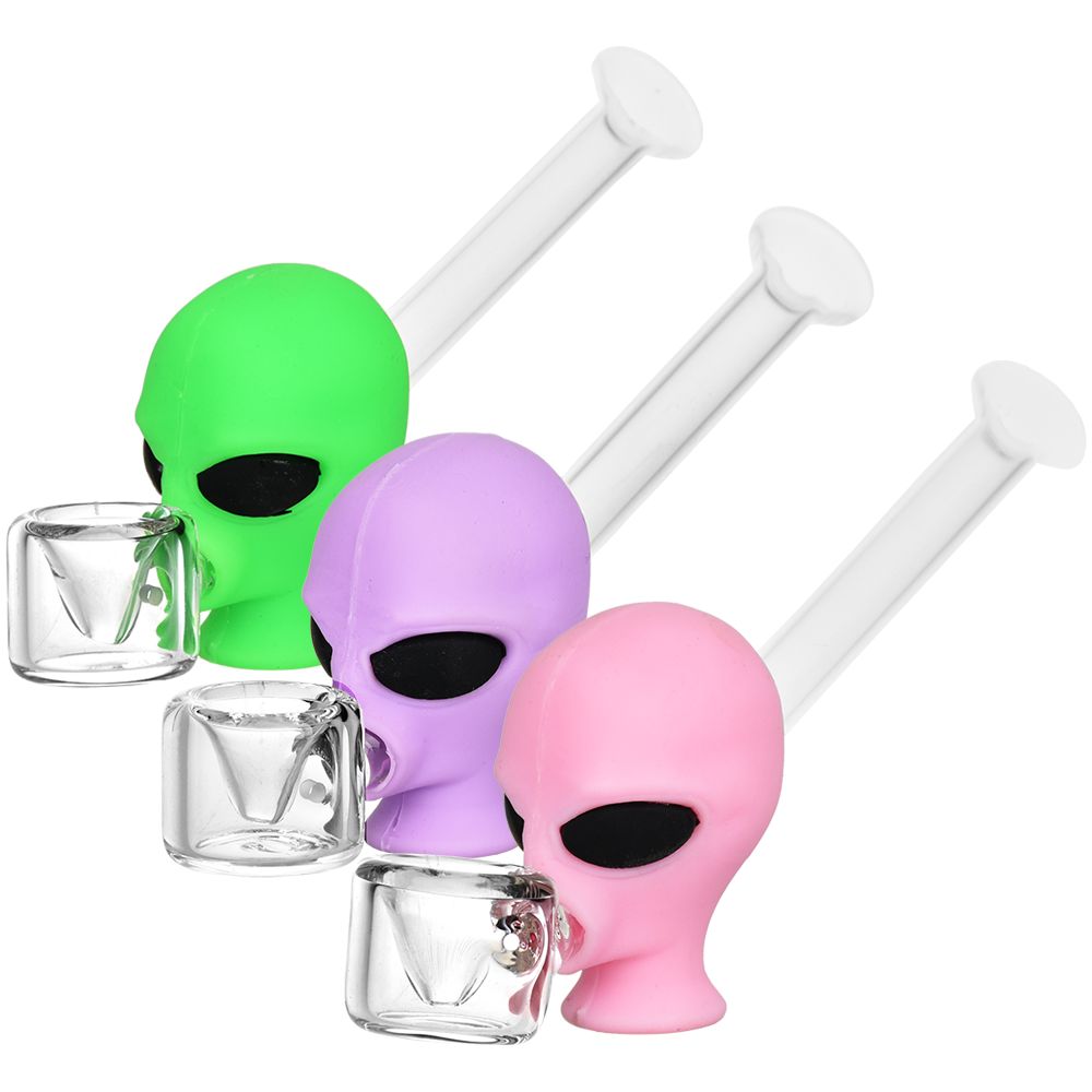 Alien Head Hand Pipe - 5" / 5ct