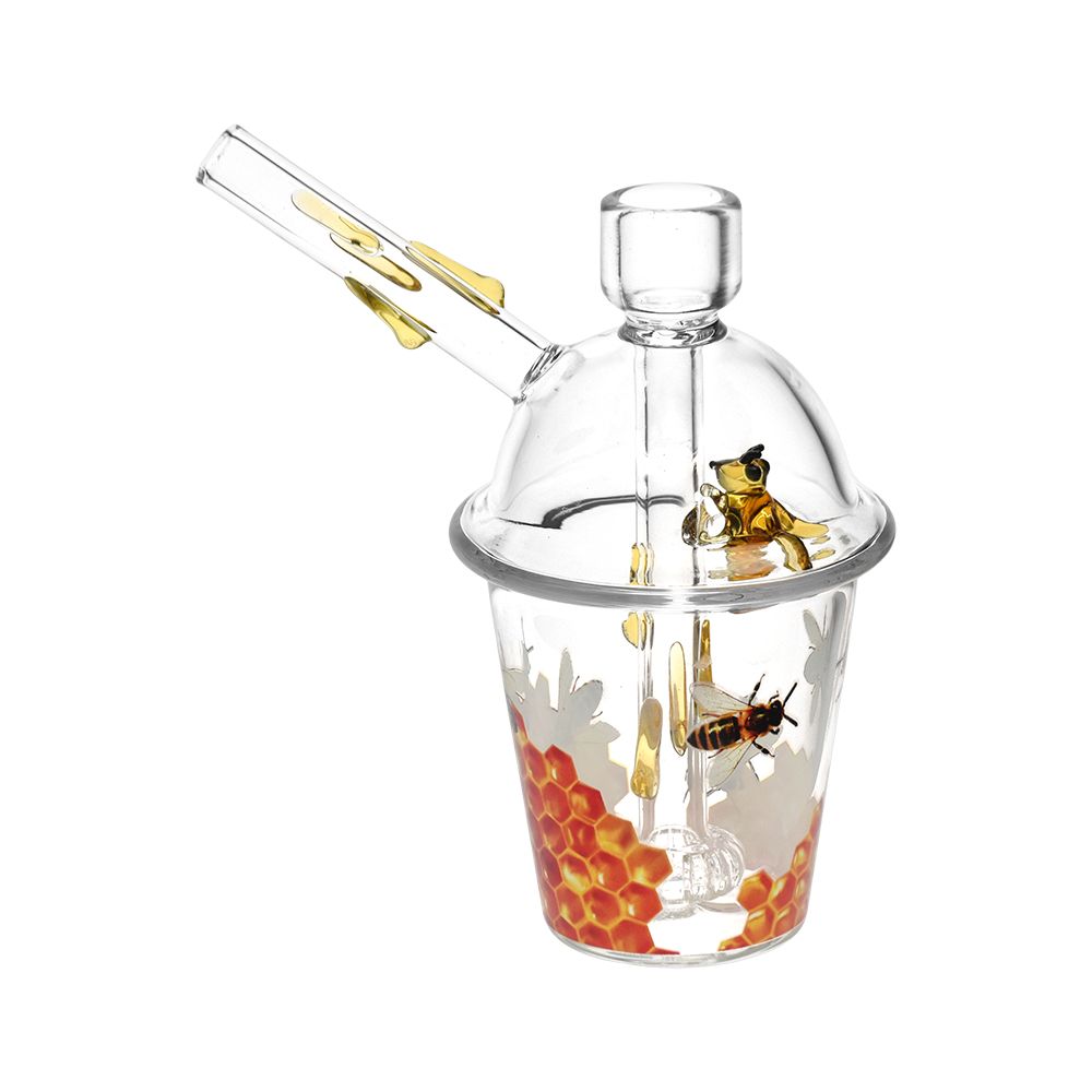 Buzzin' Bee Glass Cup Bubbler - 5.5"