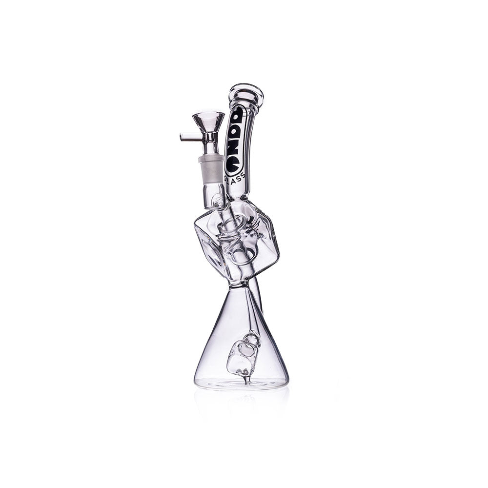 Daze Glass - 10" Recycler Style Cube Perc Glass Water Pipe