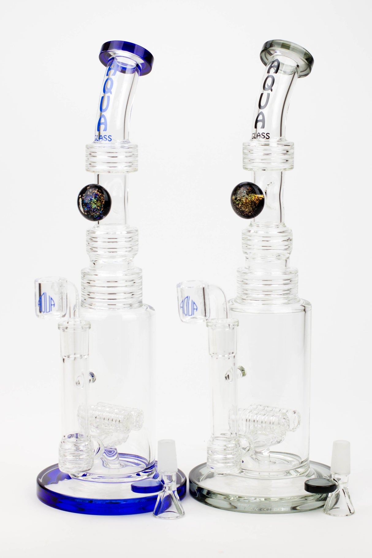 13" AQUA Glass / 2-in-1 / 7mm glass water bong