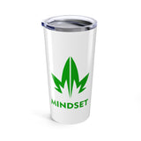 Mindset Tumbler 20oz, Green Leaf Logo