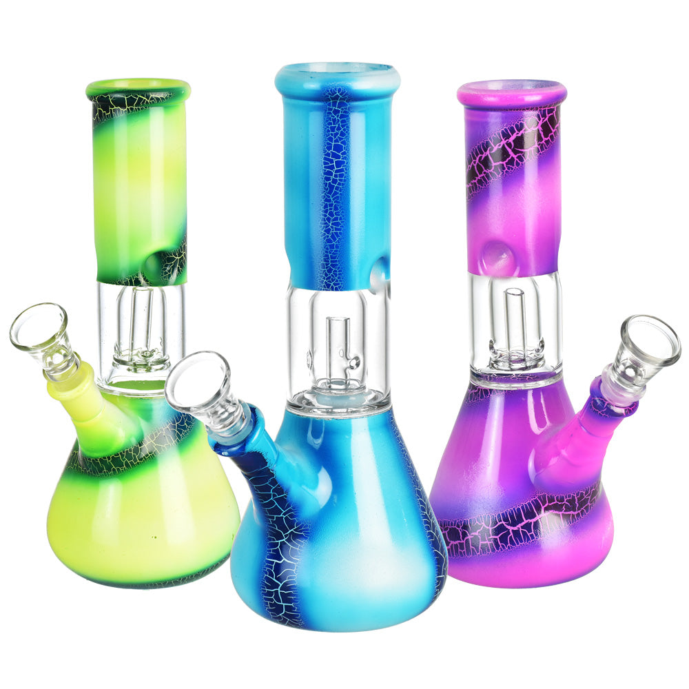 Lava Ombre Beaker Water Pipe - 8"/14mm F/Clrs Vry