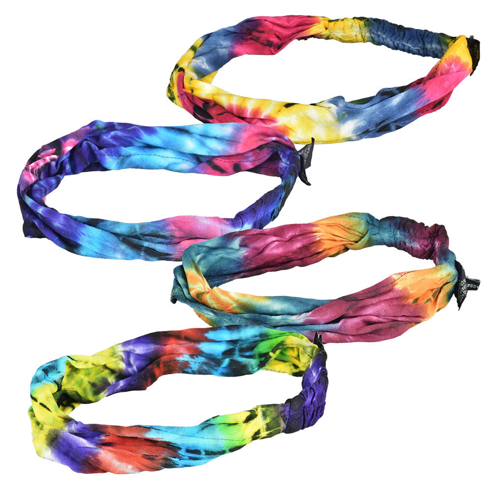 ThreadHeads Tie-Dye Cotton Headband - Colors Vary - 4PC BUNDLE