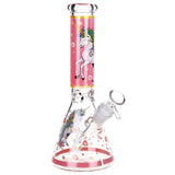 Pink Unicorn Beaker Glass Water Pipe - 10" / 14mm F