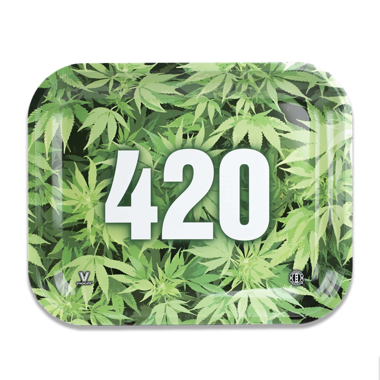 420 Green Metal Rollin' Tray