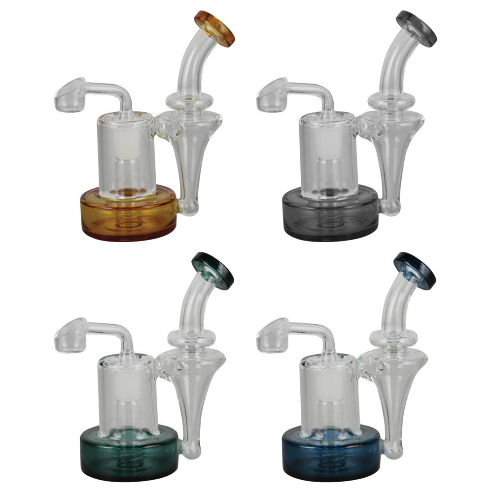 Small Recycler Oil Rig - 5.5" / 14mm F / Colors Vary