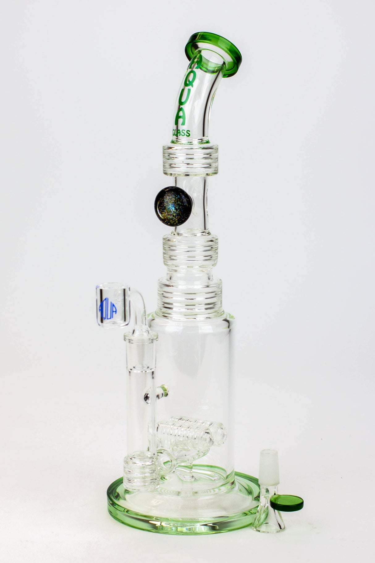 13" AQUA Glass / 2-in-1 / 7mm glass water bong