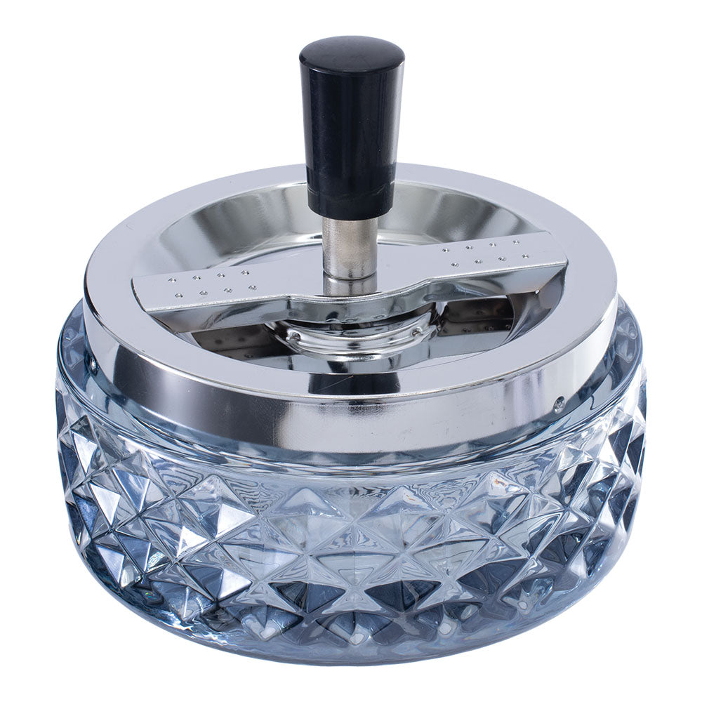 Fujima Gem-cut Glass Spinning Ashtray | 4.75"