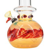 LA Pipes Time Traveler Silver Fumed Pull-Stem Bubble Bong 8"