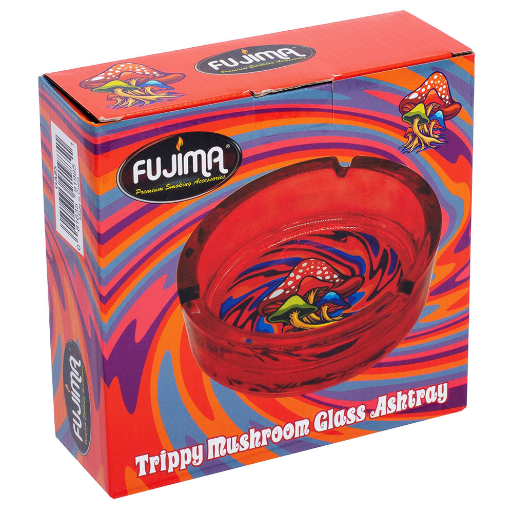 Fujima Trippy Mushroom Glass Ashtray - 6.25"