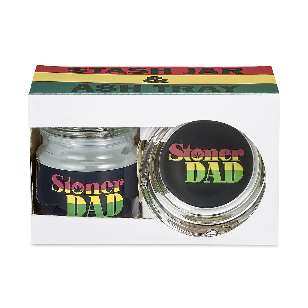 Ashtray and stash jar set -  stoner DAD design