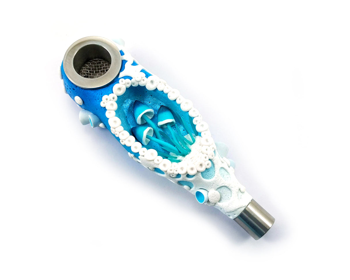 Gadzyl Mushroom Smoking pipe Light Blue (DHL express shipping included)