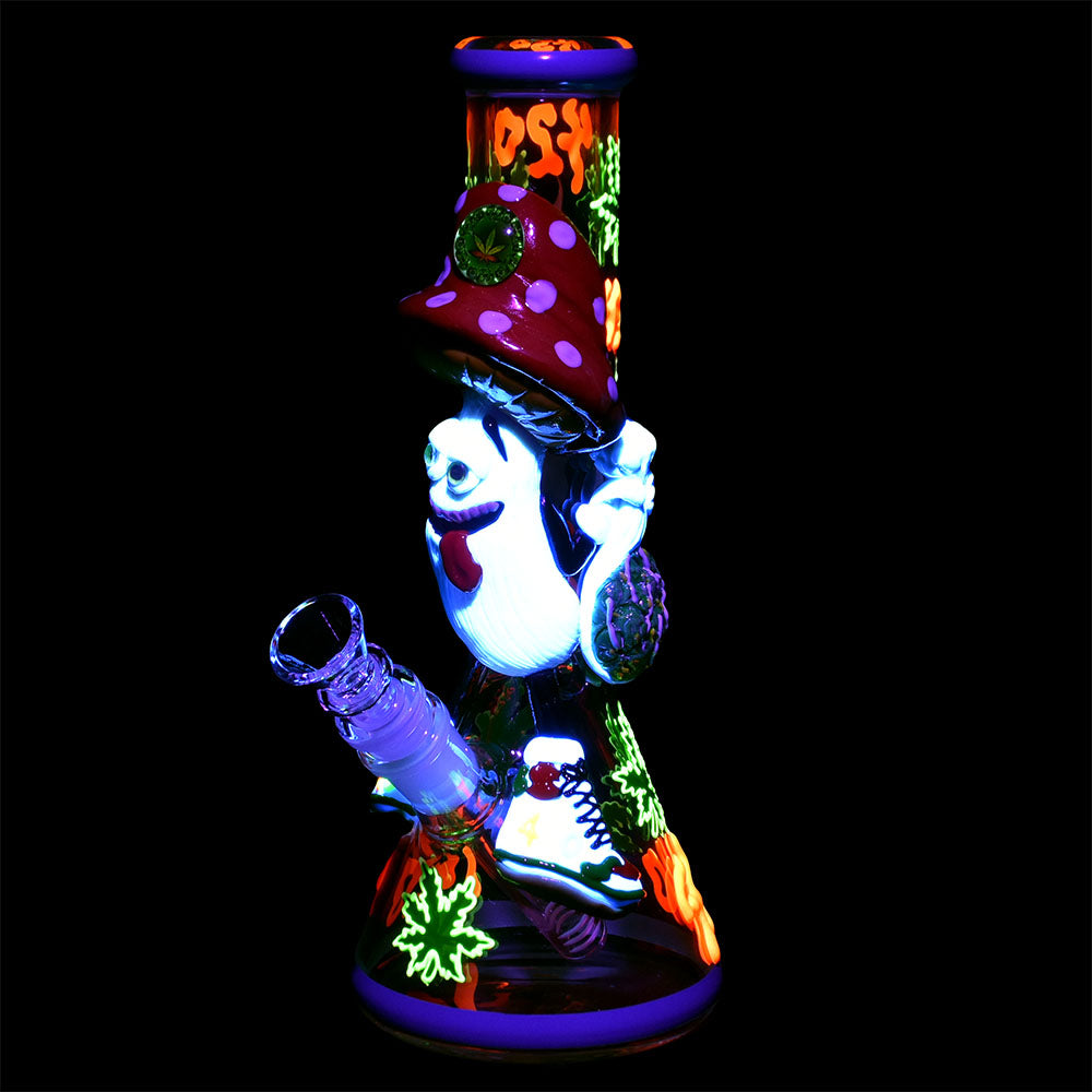 Stoney Shroom Bro 3D Painted Water Pipe | 10.25" | 14mm F