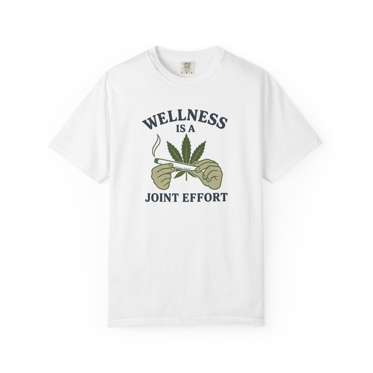 Wellness is a Joint Effort – Unisex Garment-Dyed Tee (Mindset Collection)
