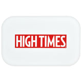 High Times Metal Rolling Tray w/ Lid - 11"x7" / High Times White