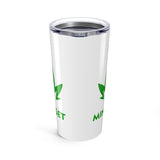 Mindset Tumbler 20oz, Green Leaf Logo