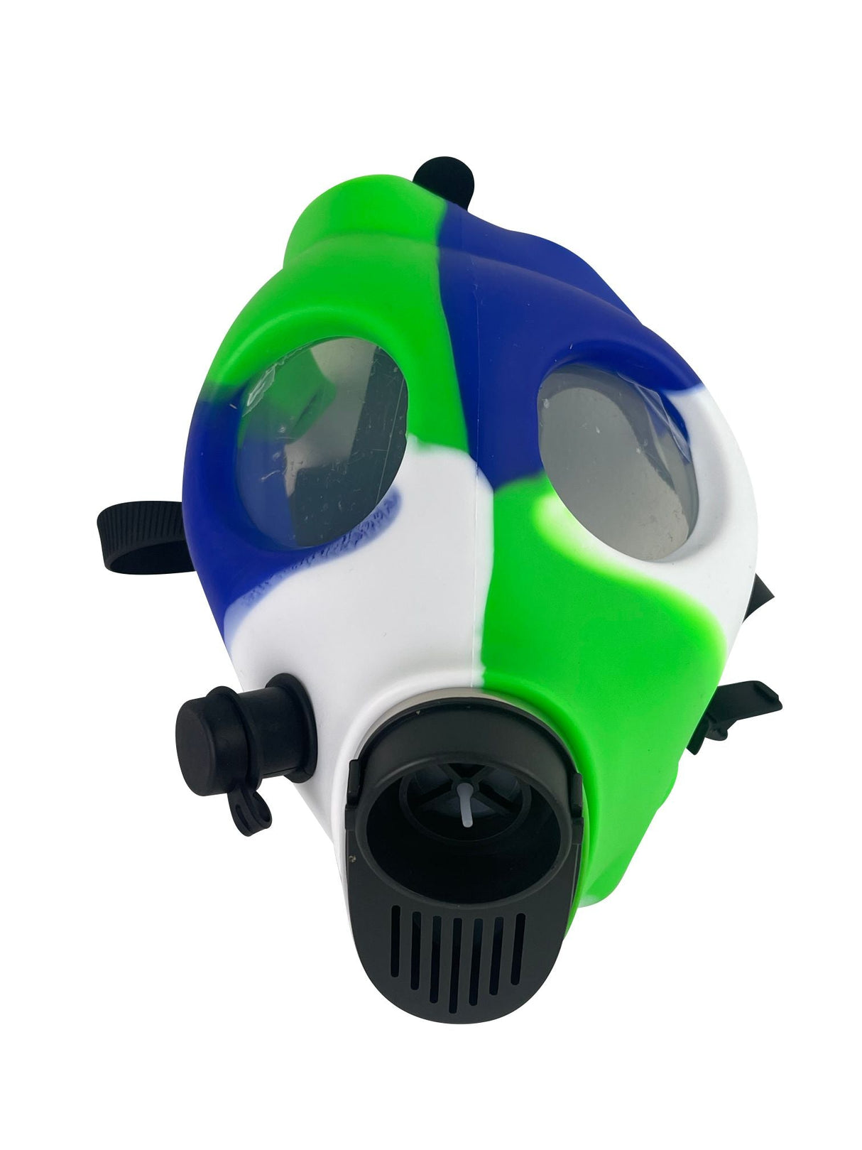 Multi-Colored Silicone Skull Gas Mask Bong