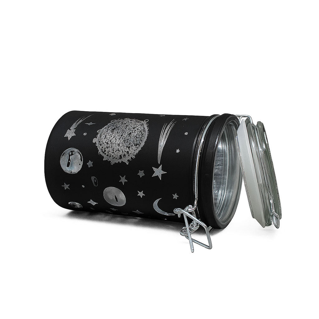 BLACK FROSTED - GALAXY STORAGE JAR