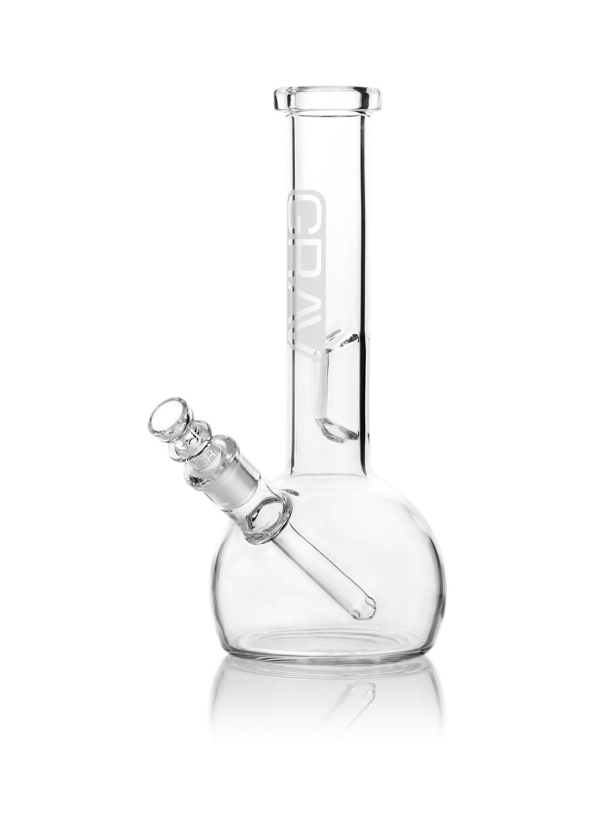 GRAV® Small Clear Round Base Water Pipe