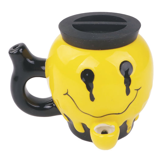 Fujima Melted Smiley Pipe Jar - 3.9"
