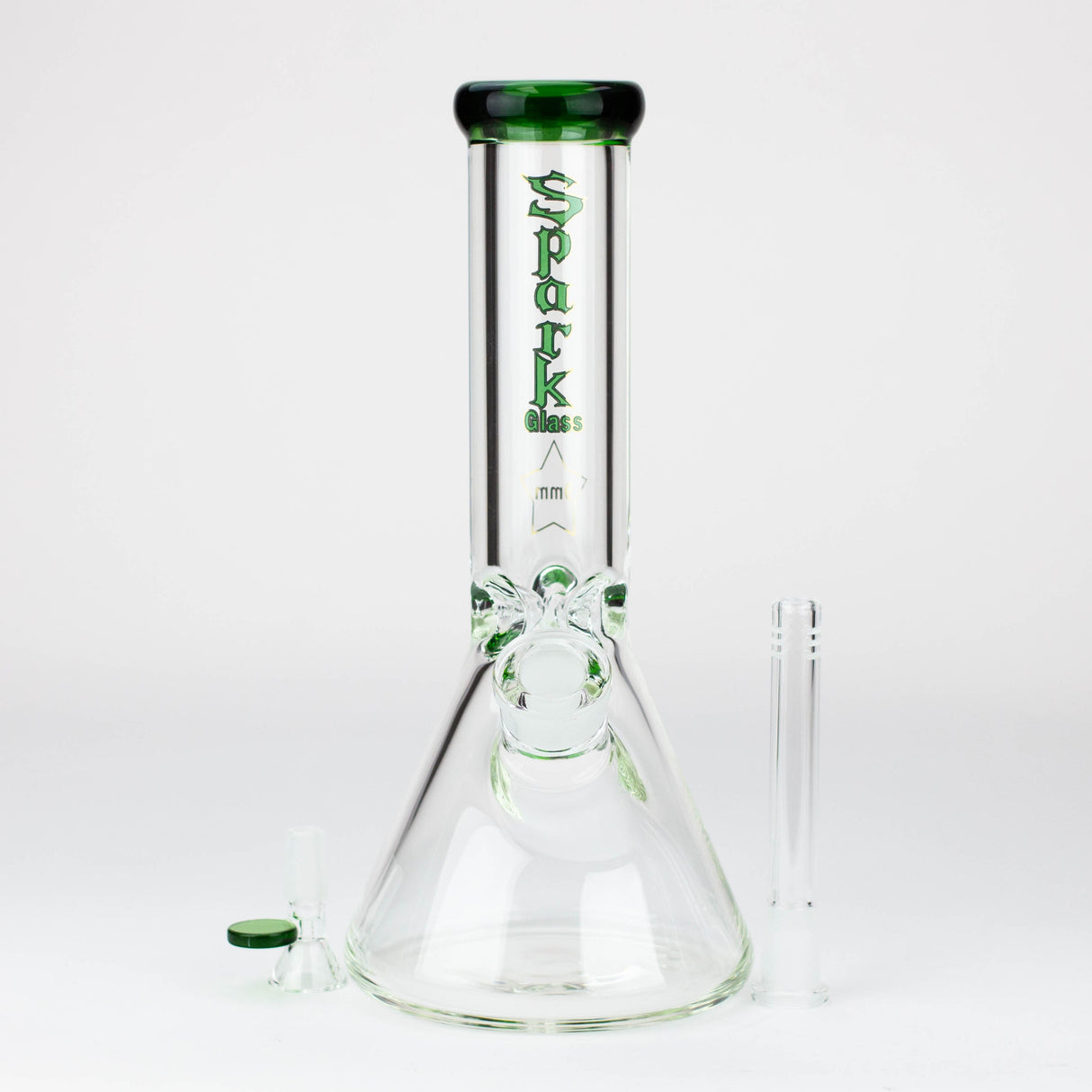 12" SPARK 9 mm glass beaker water bong [GB223]