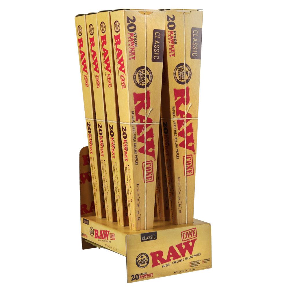 Raw Classic 20 Stage Rawket Launcher Pre-rolled Cones