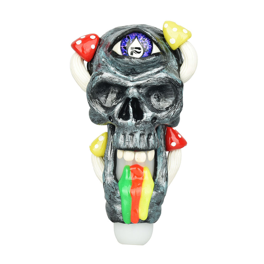 Pulsar Rainbow Puking Skull Spoon Pipe - 5.5"