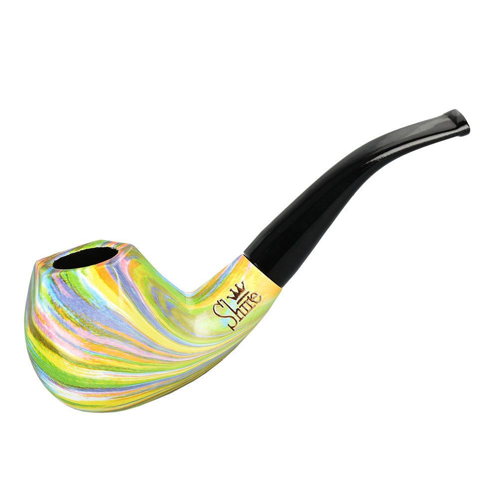 Pulsar Shire Pipes The Sundog | Bent Apple Tapered Stem Rainbow Wood Pipe