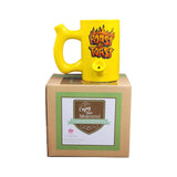 Yellow Roast & toast mug with flames