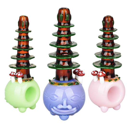 Bonsai Pot Head Hand Pipe | 4" | Colors Vary