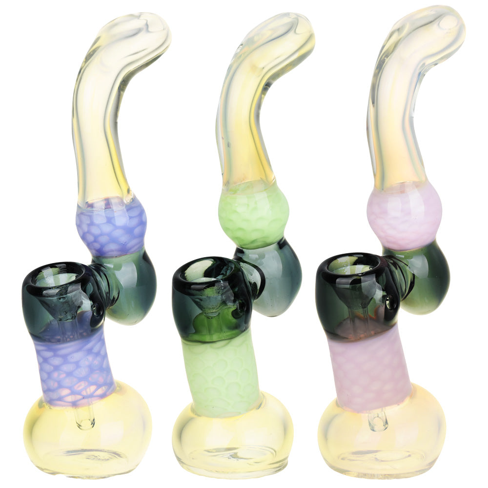 Happenin' Honeycomb Sherlock Bubbler Pipe - 6.5" / Colors Vary