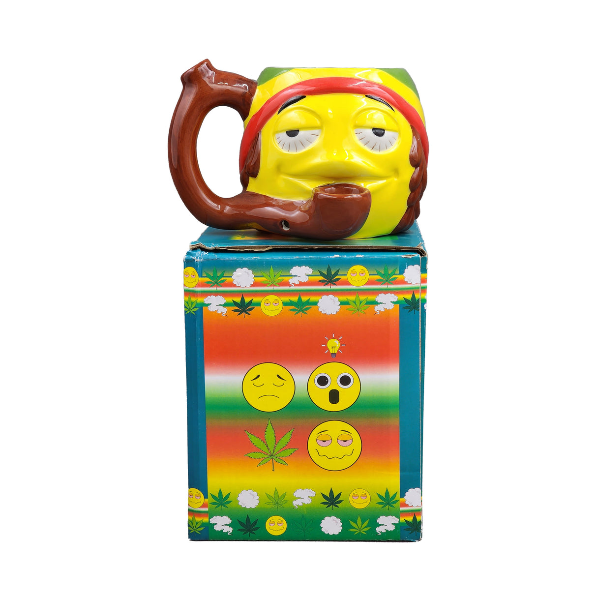 Rasta Emoji Mug Pipe