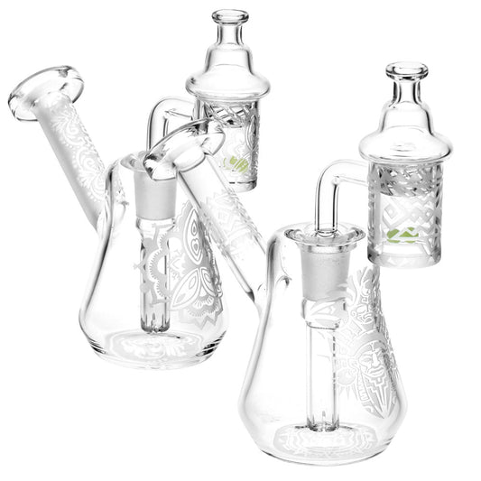 Compact Travel Etched Dab Rig Set - 5.5"/14mm F/Designs Vary