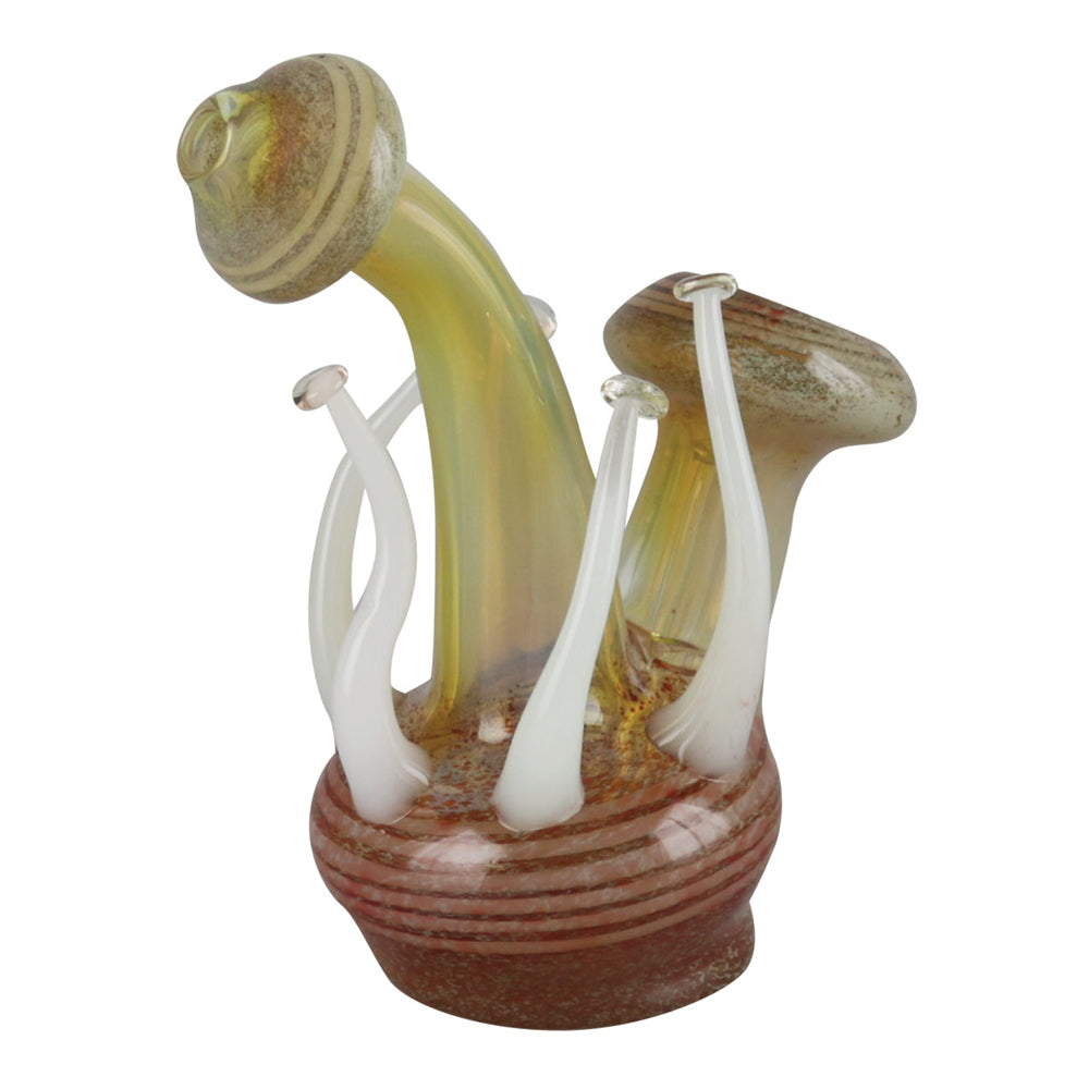 Mushroom Glass Bubbler | Colors Vary