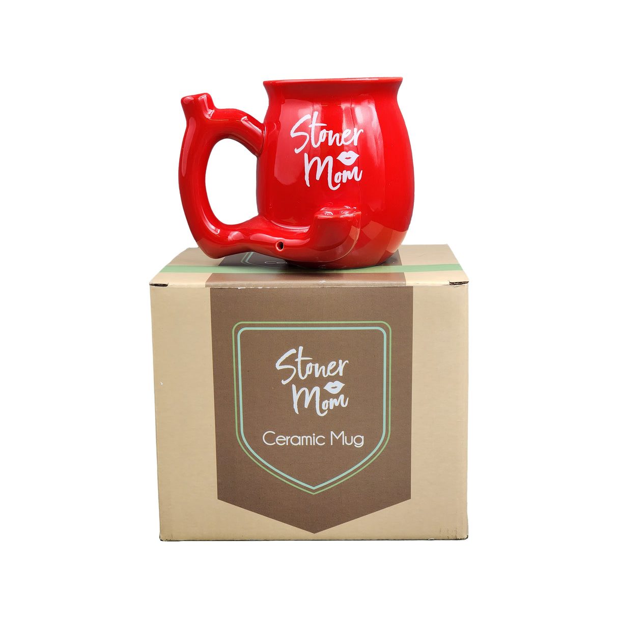 Stoner Mom Mug - Red with White Logo