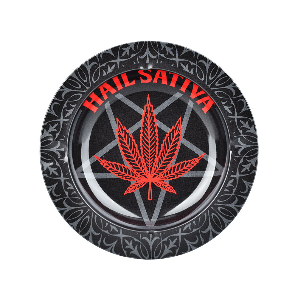 Hail Sativa Round Metal Ashtray - 5.25"