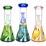 Beaker Perc Glass Hand Pipe - 6.5" / Colors Vary