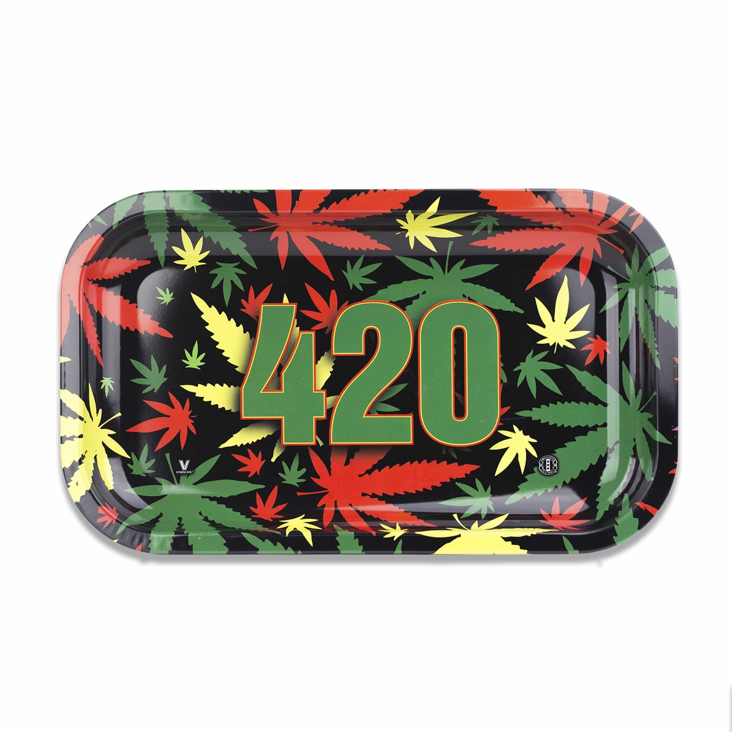 420 Rasta Metal Rollin' Tray