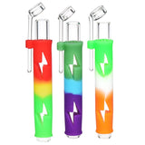 Lightning Silicone & Glass Concentrate Taster Pipe - 4.5"/ 10ct