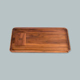 Marley Natural Black Walnut Rolling Tray