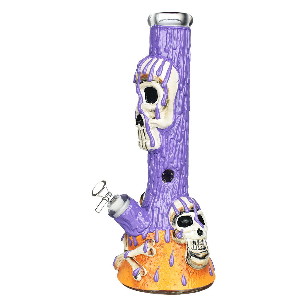 Skull & Bones 3D Painted Beaker Water Pipe - 14" / 14mm F