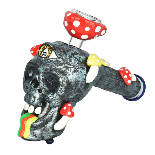 Pulsar Rainbow Puking Skull Bubbler Pipe - 8" / 19mm F