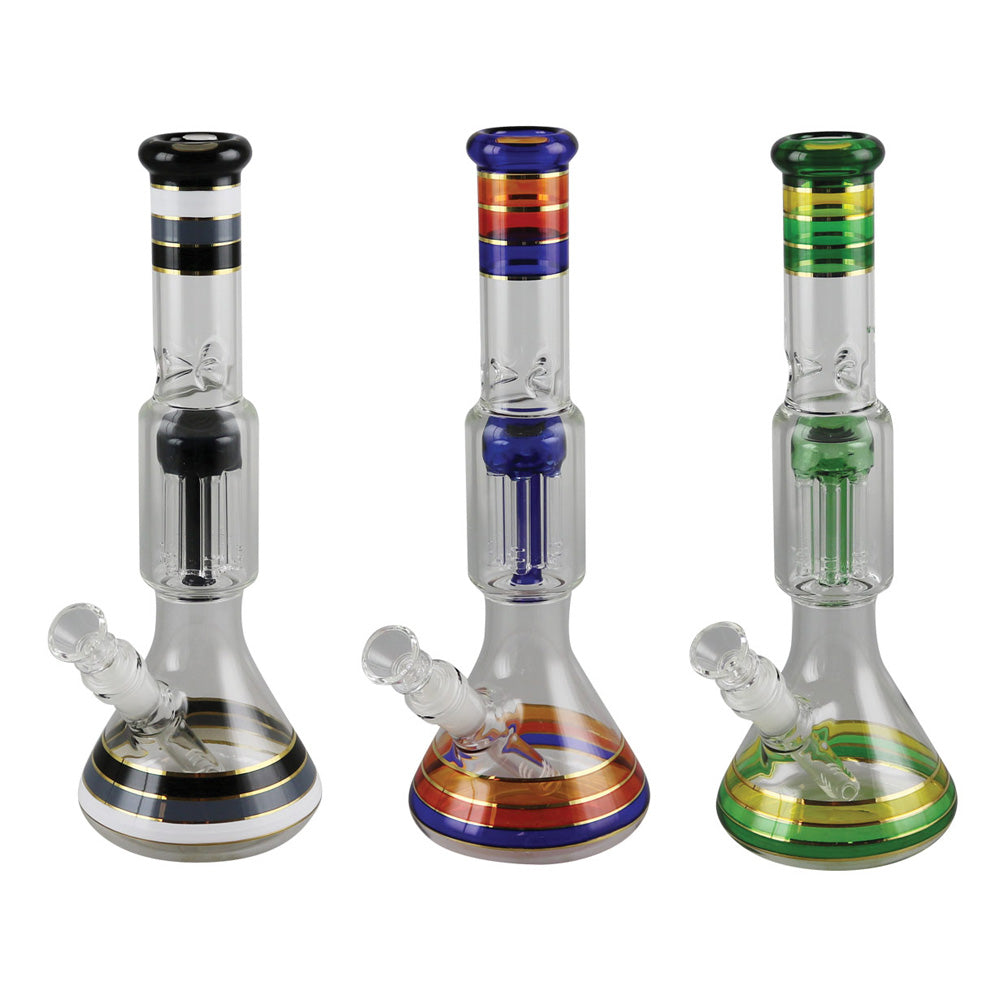 Back To Basics Beaker Water Pipe - 12" / 14mm F / Colors Vary