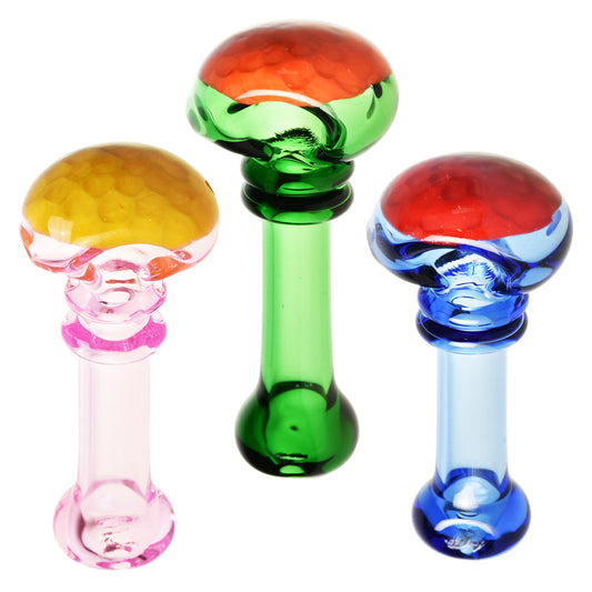 Honeycomb Dipped Glass Spoon Pipe - 3.75"/Colors Vary