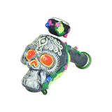 Pulsar Voodoo Skull Bubbler Pipe - 8" / 19mm F