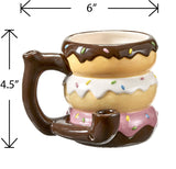 Donut mug - pipe - novelty mug