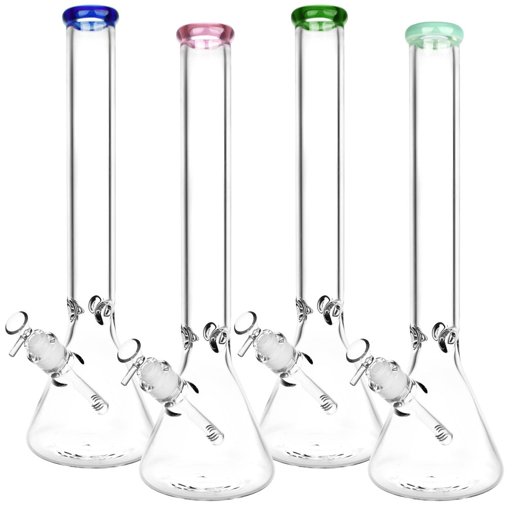 Classic Glass Beaker Light Water Pipe | 14mm F | Colors Vary