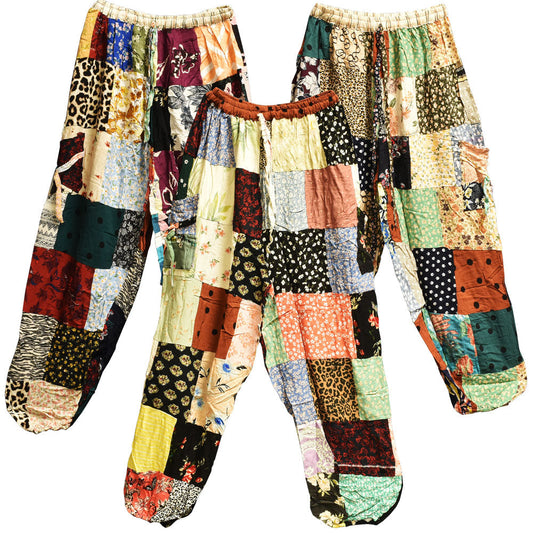 Colorful Patchwork Harem Pants - 36"/Colors Vary