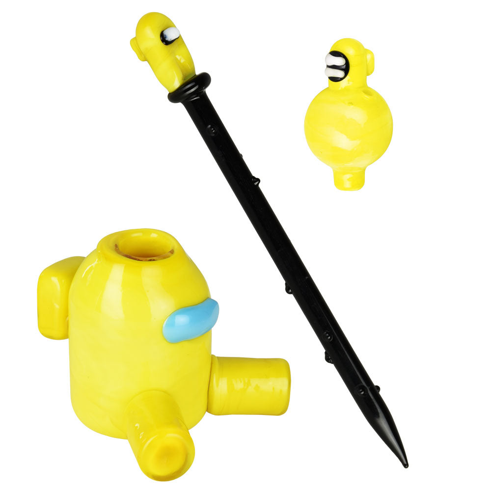 Dabbing Set w/ Dabber, Carb Cap & Stand - 3pc / Colors Vary