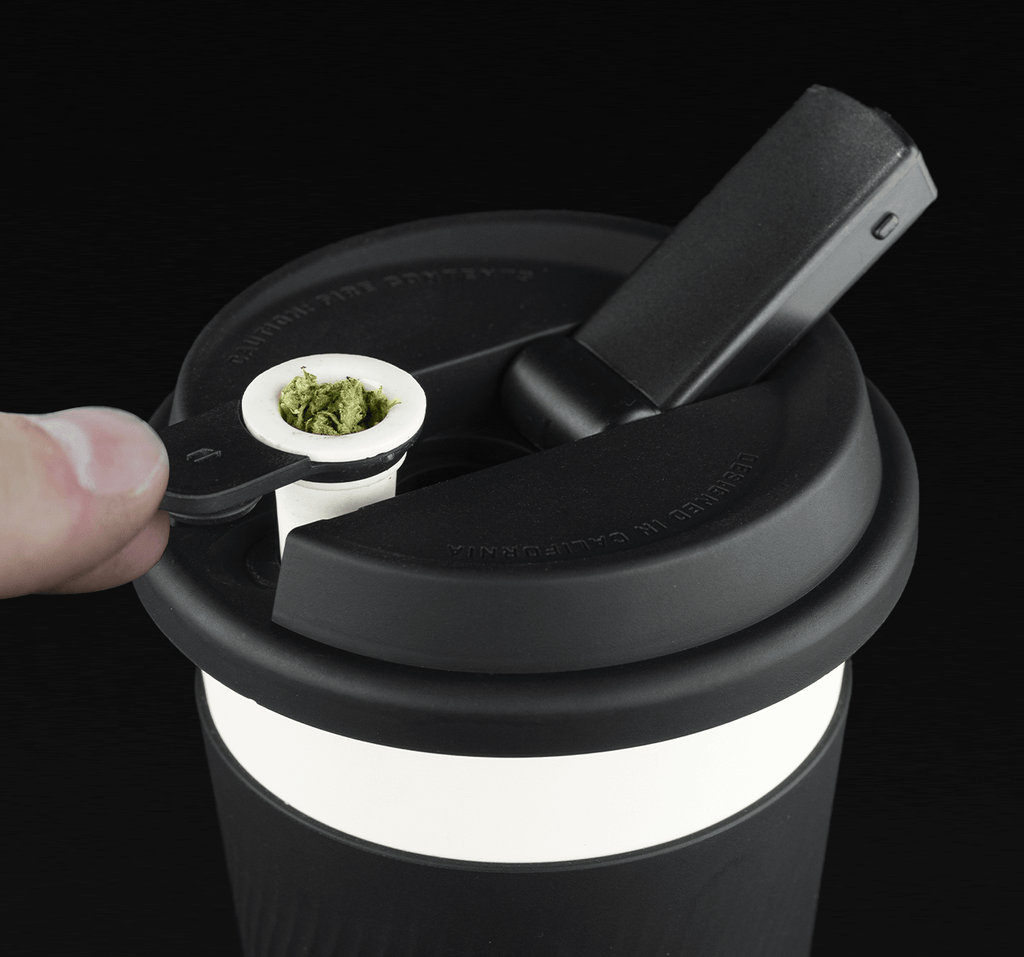 PUFFCO Coffee Cup Water Pipe - 5" / Black